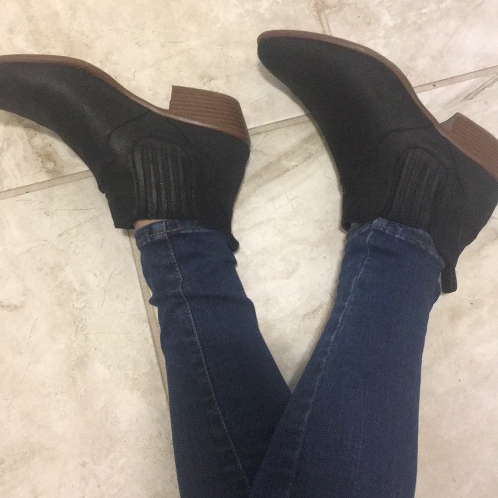 Black Booties - Vegan Leather - Picture 1 of 8